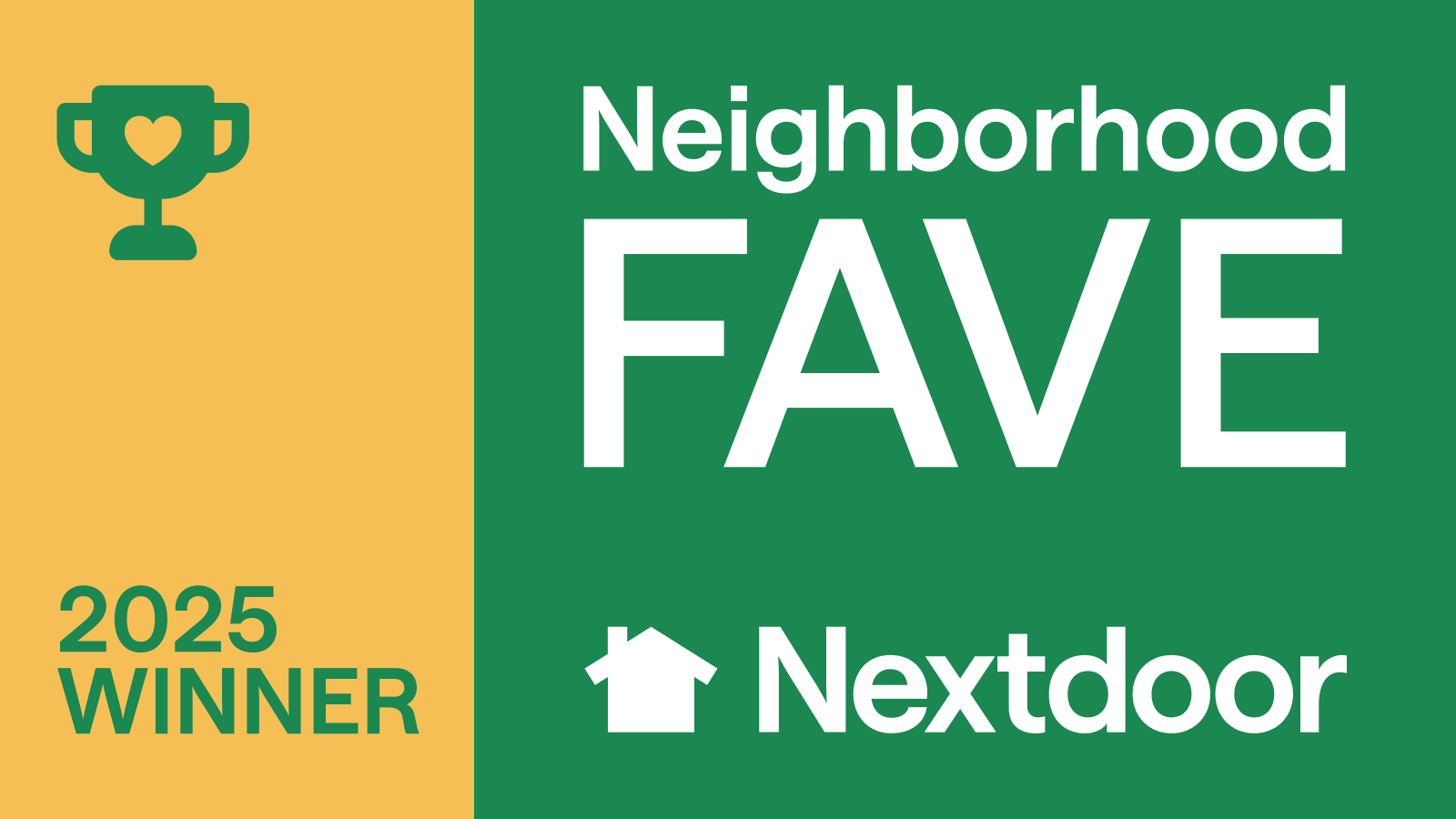 Nextdoor Neighborhood Fave 2025 Winner 