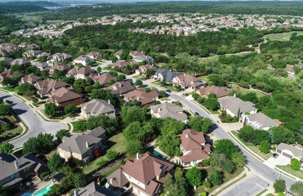 cedar park, texas is a suburb of Austin, TX. here is a picture of what the suburb looks like from above.